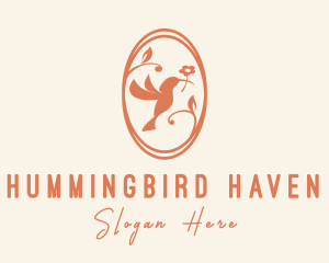 Flower Hummingbird Aviary  logo design