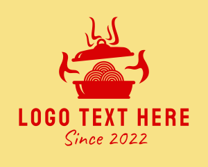 Food - Fire Oriental Noodle logo design