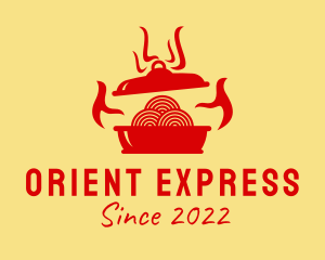 Orient - Fire Oriental Noodle logo design