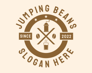 Coffee Bean Espresso Grinder logo design