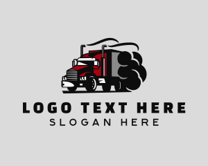 Shipment - Logistics Truck Smoke logo design