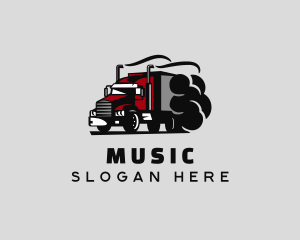 Logistics Truck Smoke Logo