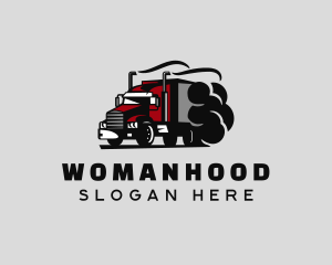 Shipping - Logistics Truck Smoke logo design