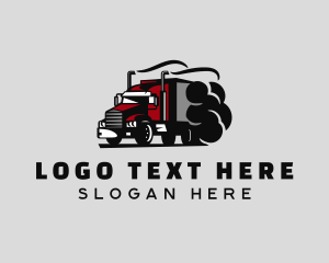 Freight - Logistics Truck Smoke logo design