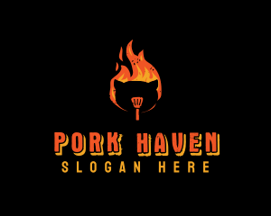 Pork Grill Barbecue logo design