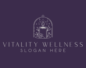 Wellness Glass Candle logo design