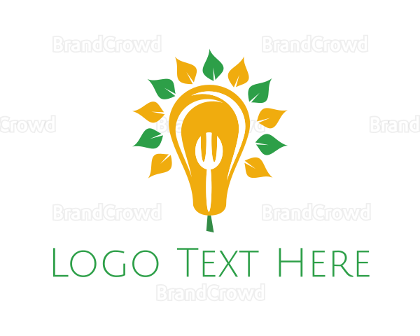 Fork Pear Bulb Logo