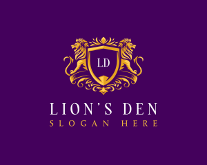 Luxury Lion Crest logo design