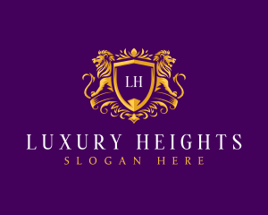 Luxury Lion Crest logo design