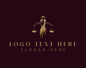 Law - Judiciary Lady Law logo design