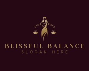 Judiciary Lady Law logo design