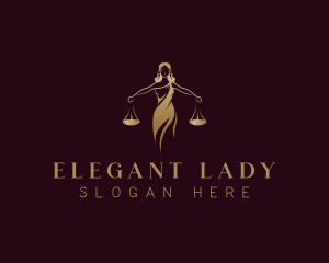 Judiciary Lady Law logo design