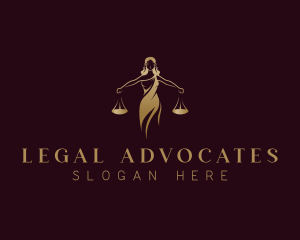 Judiciary Lady Law logo design