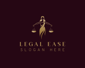 Law - Judiciary Lady Law logo design