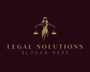 Law - Judiciary Lady Law logo design