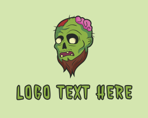 Halloween - Halloween Zombie Beard logo design