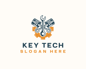 Engine Machinery Wrench logo design