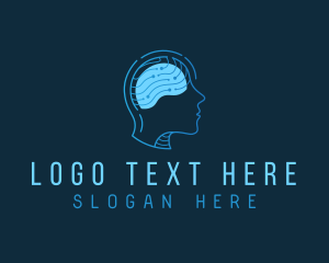 Ai - Human Brain Intelligence logo design