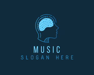 Knowledge - Human Brain Intelligence logo design