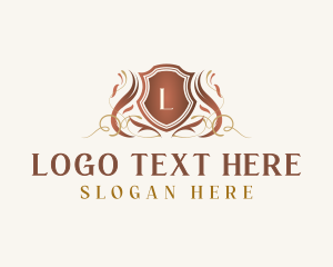 Leaf - Luxury Shield  Insignia logo design