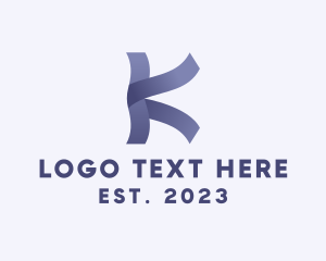 Purple - Modern Tech Digital Letter K logo design