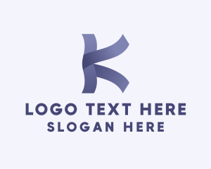 Modern Tech Digital Letter K Logo