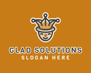 Glad - Circus Jester Clown logo design