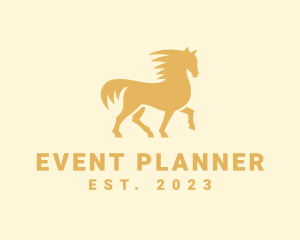 Equine Massage - Fast Running Horse logo design