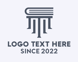 Book Club - Library Book Pillar logo design