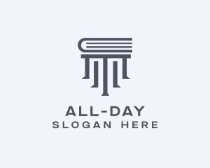 Library Book Pillar  Logo