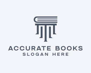 Library Book Pillar  logo design