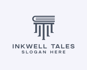 Novel - Library Book Pillar logo design