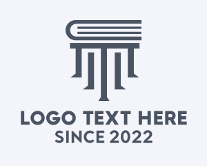 Novel - Library Book Pillar logo design