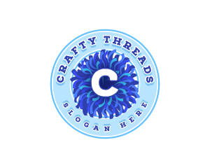 Crafty Cheerleader Pompon logo design