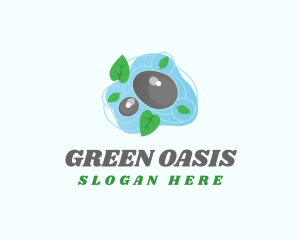 Succulent - Nature Stone Pebble logo design