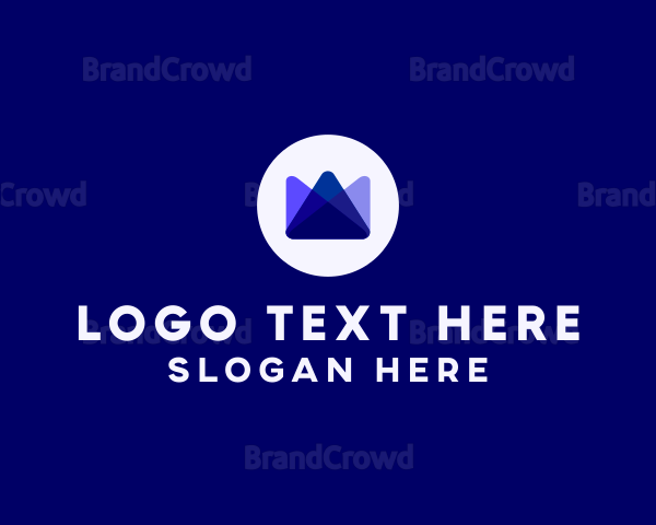 Blue Tech Crown Logo