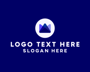 Digital - Blue Tech Crown logo design