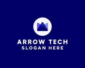 Blue Tech Crown logo design