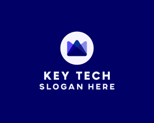 Blue Tech Crown logo design