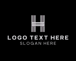 Pattern - Classic Stripes Letter H logo design