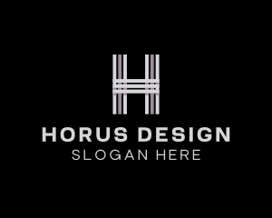 Classic Stripes Letter H logo design