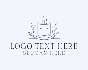 Souvenir - Candle Eco Leaf logo design