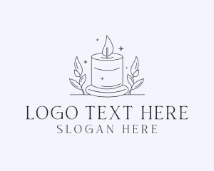 Candle - Candle Eco Leaf logo design