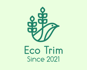 Green Eco Bird logo design