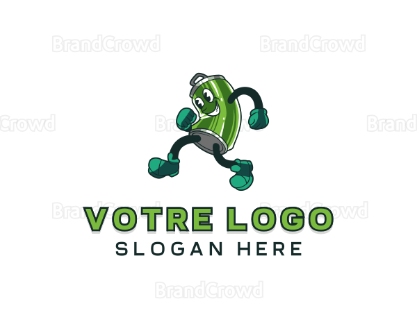 Soda Can Cartoon Logo