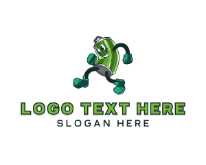 Shy - Soda Can Cartoon logo design