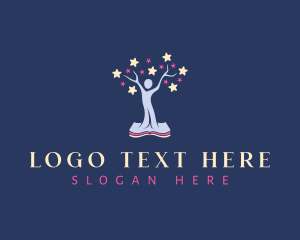 Learning - Human Tree Book logo design