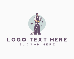 Sweep - Janitor Cleaning Employee logo design