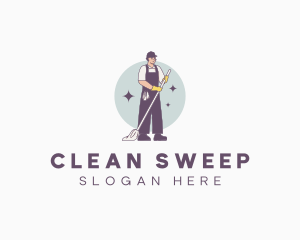 Janitor - Janitor Cleaning Employee logo design