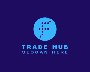 Trade - Business Dotted Letter F logo design